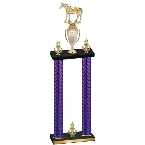 Double Purple Carbon Fiber Victory Horses Trophy
