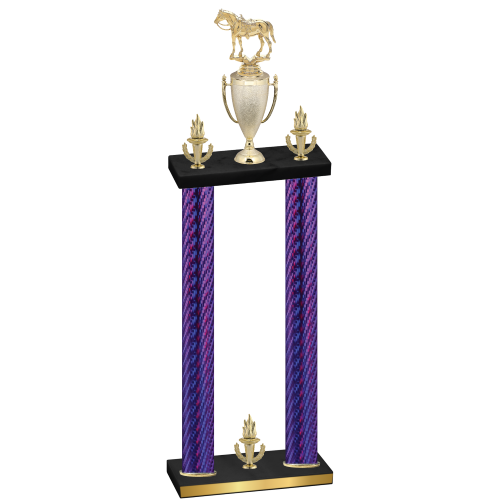 Double Purple Carbon Fiber Victory Horses Trophy