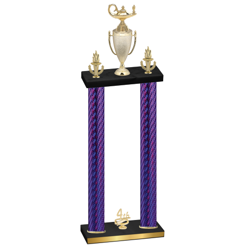 Double Purple Carbon Fiber Fourth Place Academics Trophy