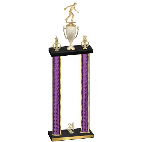 Double Purple Glacier Year Bowling Trophy