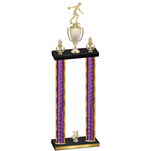 Double Purple Glacier Year Bowling Trophy