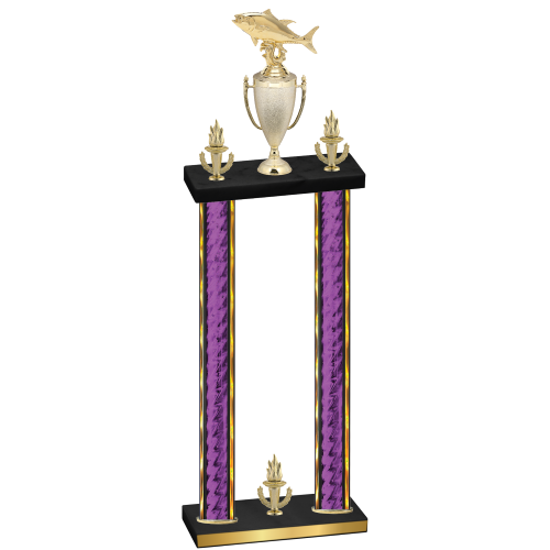 Double Purple Glacier Victory Fishing Trophy
