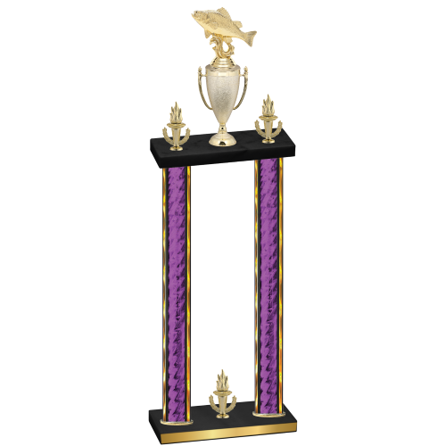 Double Purple Glacier Victory Fishing Trophy