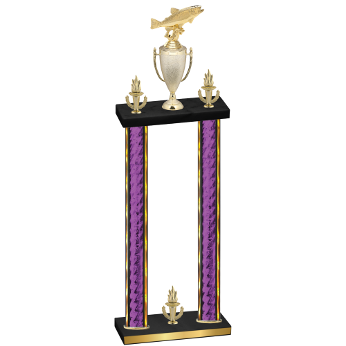 Double Purple Glacier Victory Fishing Trophy
