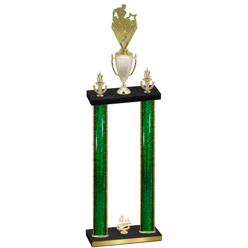 Double Green Glacier Fourth Place Rugby Trophy