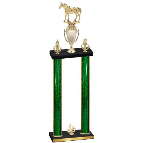 Double Green Glacier Fourth Place Horses Trophy
