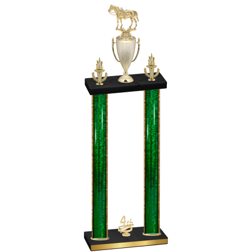 Double Green Glacier Fourth Place Horses Trophy