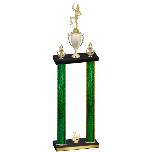 Double Green Glacier Second Place Majorette Trophy