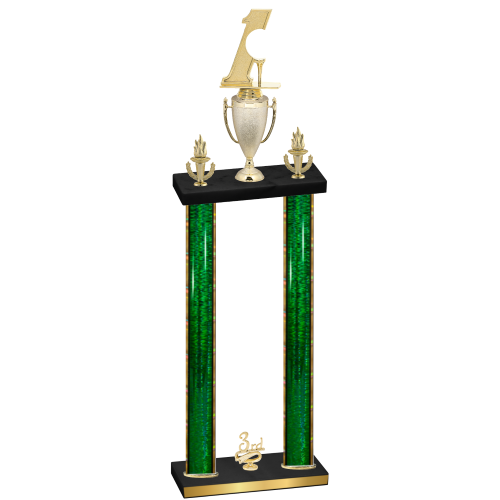 Double Green Glacier Third Place Golf Trophy