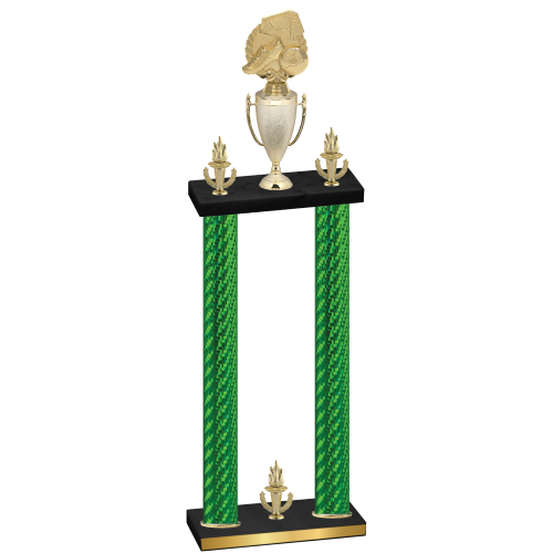 Double Green Carbon Fiber Victory Soccer Trophy