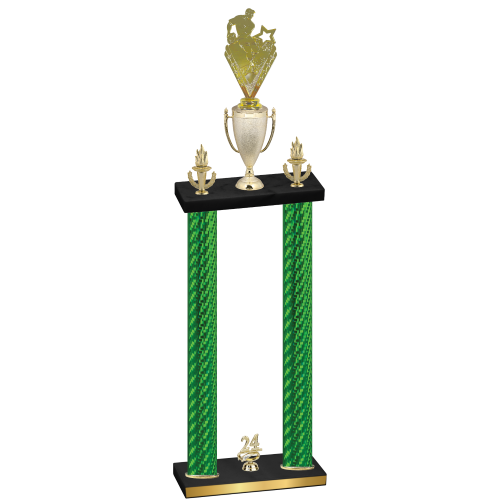 Double Green Carbon Fiber Year Rugby Trophy