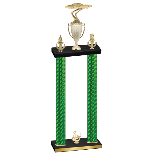 Double Green Carbon Fiber Third Place Cars Trophy