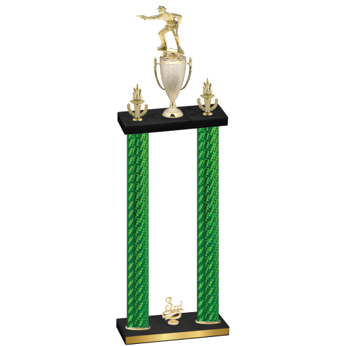 Double Green Carbon Fiber Third Place Shooter Trophy