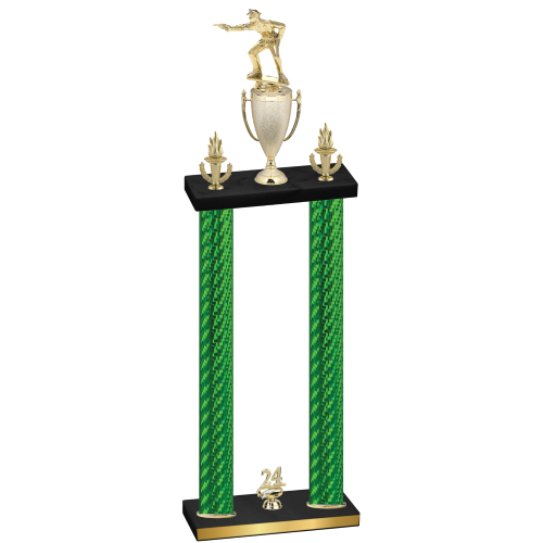 Double Green Carbon Fiber Year Shooter Trophy