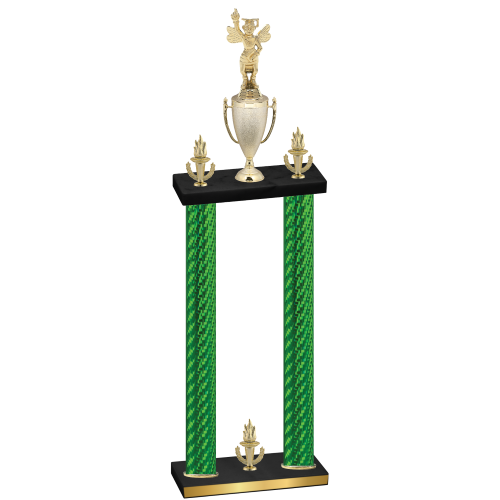 Double Green Carbon Fiber Victory Academics Trophy
