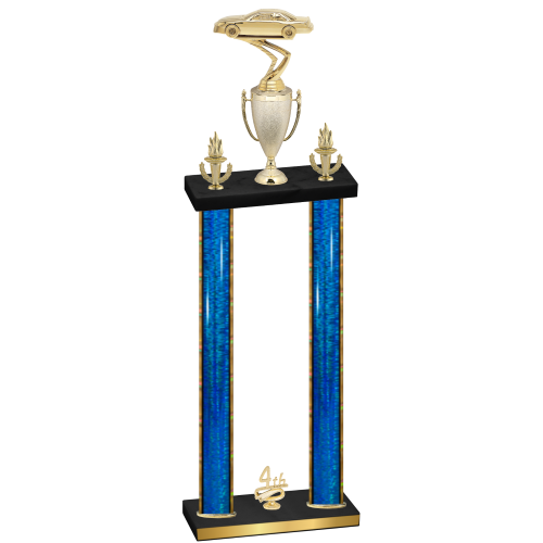 Double Blue Glacier Fourth Place Cars Trophy