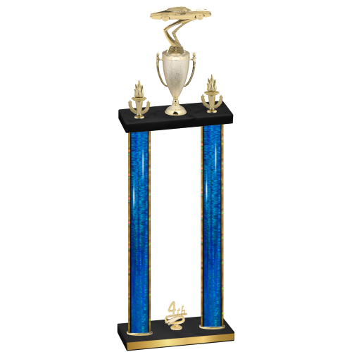Double Blue Glacier Fourth Place Cars Trophy