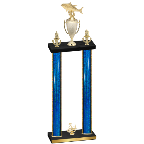 Double Blue Glacier Third Place Fishing Trophy