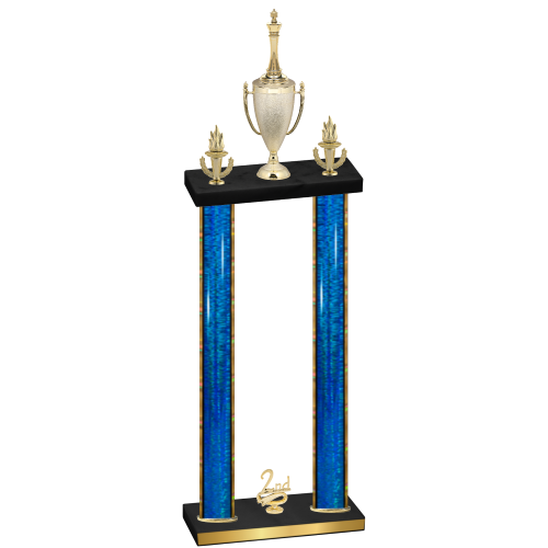 Double Blue Glacier Second Place Chess Trophy