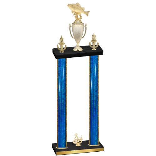 Double Blue Glacier Third Place Fishing Trophy