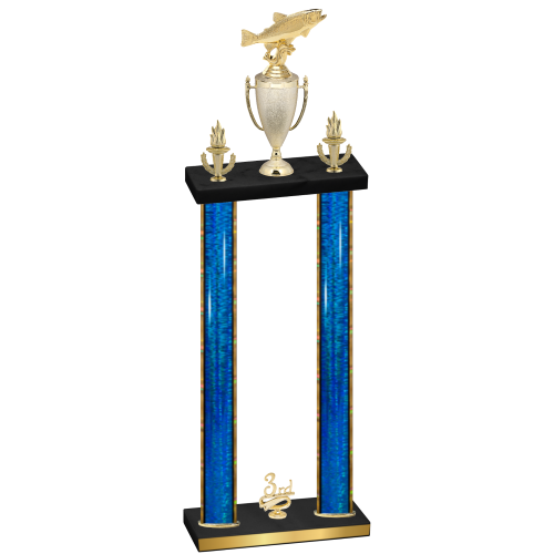 Double Blue Glacier Third Place Fishing Trophy