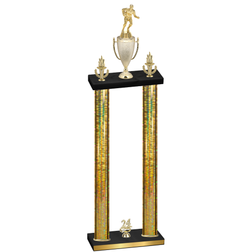 Double Gold Glacier Year Rugby Trophy