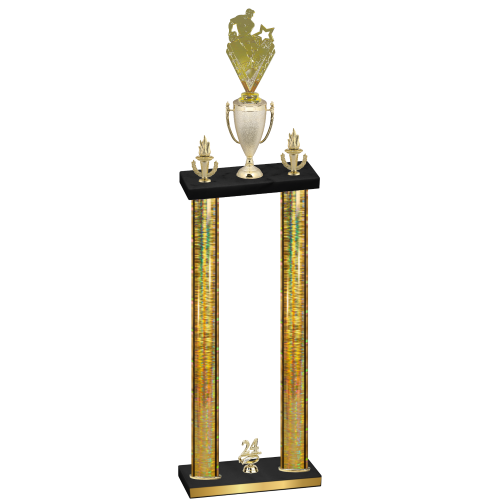 Double Gold Glacier Year Rugby Trophy