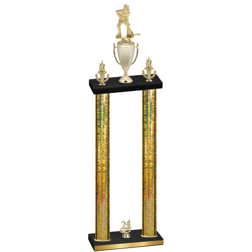 Double Gold Glacier Year Hockey Trophy