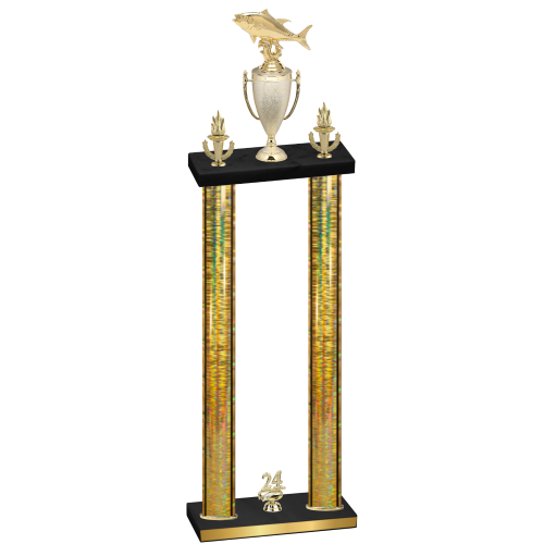 Double Gold Glacier Year Fishing Trophy