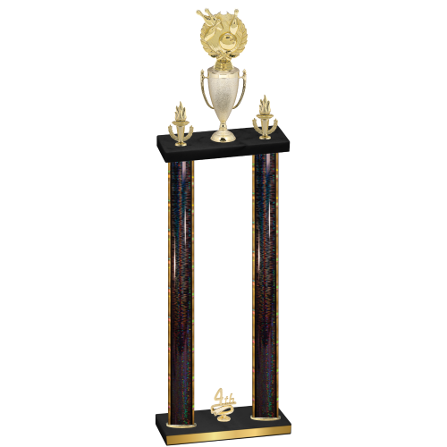 Double Black Glacier Fourth Place Bowling Trophy