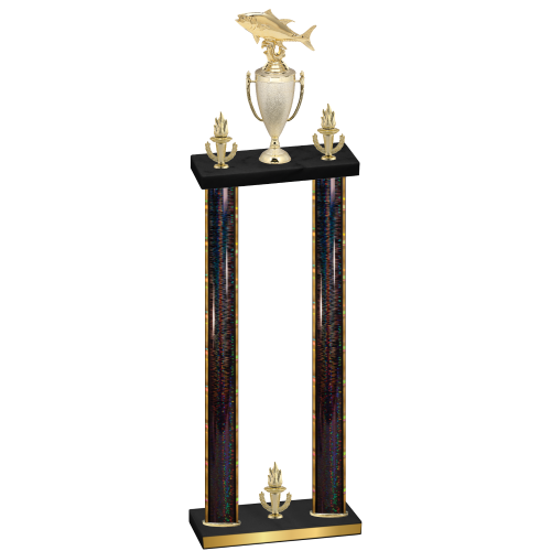 Double Black Glacier Victory Fishing Trophy