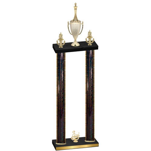 Double Black Glacier Third Place Chess Trophy