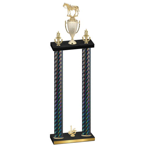 Double Black Carbon Fiber First Place Horses Trophy