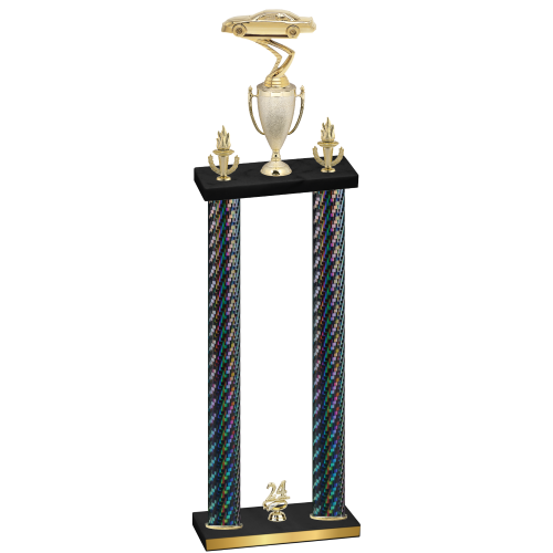 Double Black Carbon Fiber Year Cars Trophy