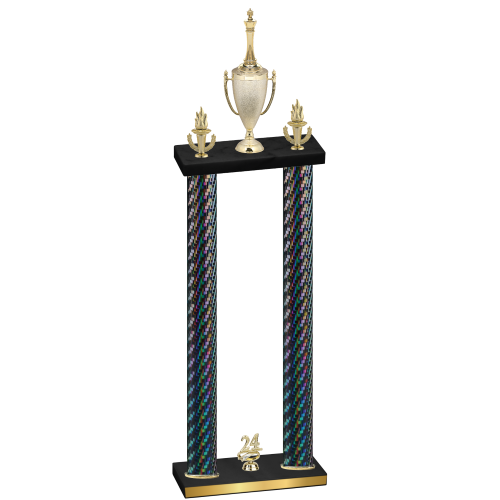 Double Black Carbon Fiber Year Chess Trophy