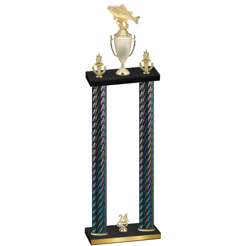 Double Black Carbon Fiber Year Fishing Trophy
