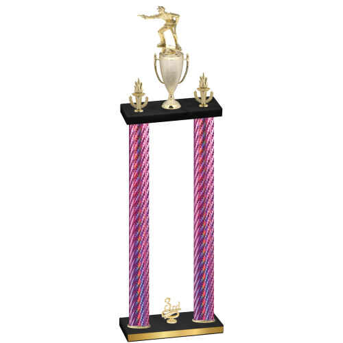 Double Pink Carbon Fiber Third Place Shooter Trophy
