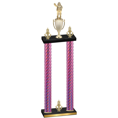Double Pink Carbon Fiber Victory Holiday Trophy