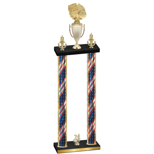 Double Flag USA Year Basketball Trophy