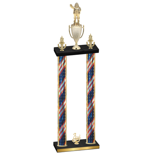 Double Flag USA Third Place Holiday Trophy