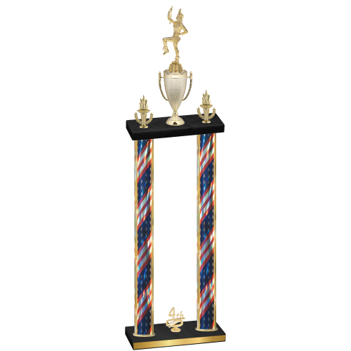 Double Flag USA Fourth Place Majorette Trophy