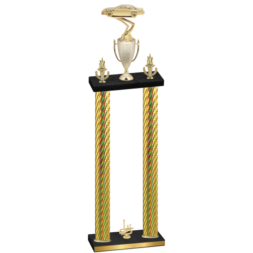 Double Gold Carbon Fiber First Place Cars Trophy