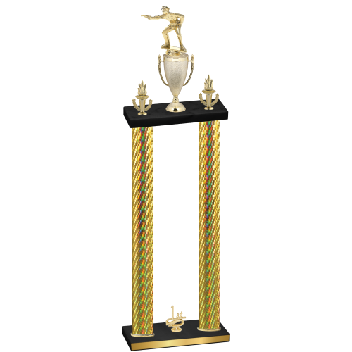Double Gold Carbon Fiber First Place Shooter Trophy