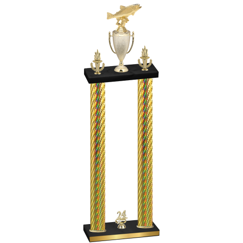 Double Gold Carbon Fiber Year Fishing Trophy