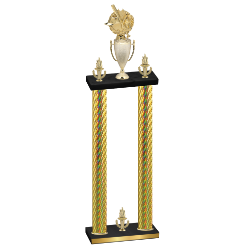 Double Gold Carbon Fiber Victory Baseball Trophy