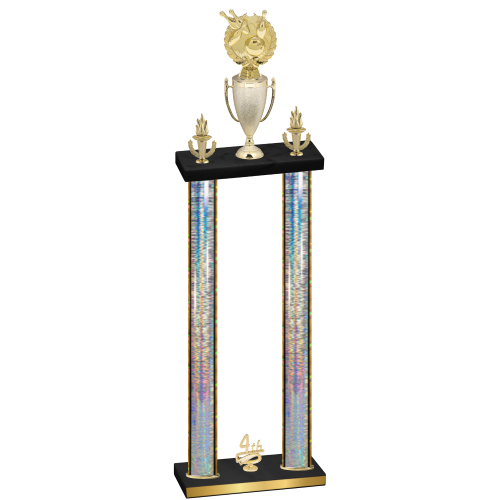 Double Silver Glacier Fourth Place Bowling Trophy
