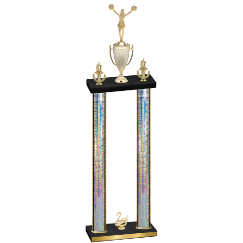 Double Silver Glacier Second Place Cheerleading Trophy