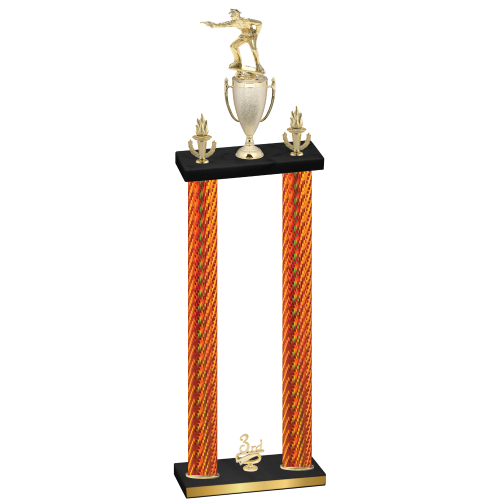 Double Orange Carbon Fiber Third Place Shooter Trophy