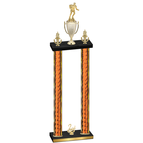 Double Orange Glacier Second Place Rugby Trophy