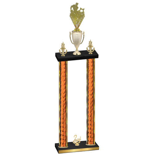 Double Orange Glacier Second Place Rugby Trophy